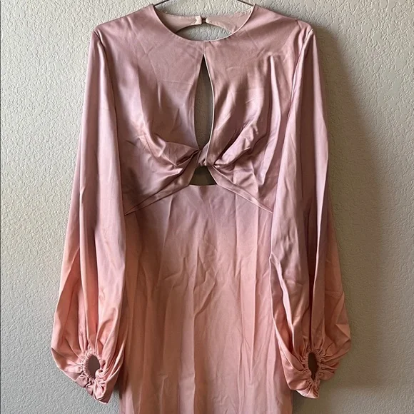 Elegant Pink Backless Dress - Picture 2 of 12